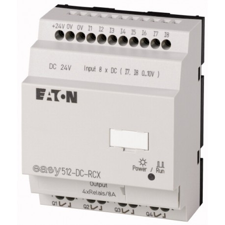 Eaton-moeller EASY512-DC-RCX 0004519759 EATON ELECTRIC Control relay, 24 V DC, 8DI(2AI), 4DO relays, time