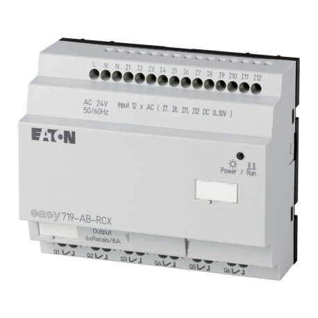 Eaton-moeller EASY719-AB-RCX 0004519771 EATON ELECTRIC Control relay, 24VAC, 12DI(4AI), 6DO relays, time, expandable