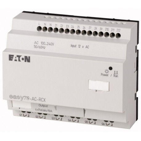 Eaton-moeller EASY719-AC-RCX 0004519773 EATON ELECTRIC Control relay, 100-240VAC, 12DI, 6DO relays, time, expandable