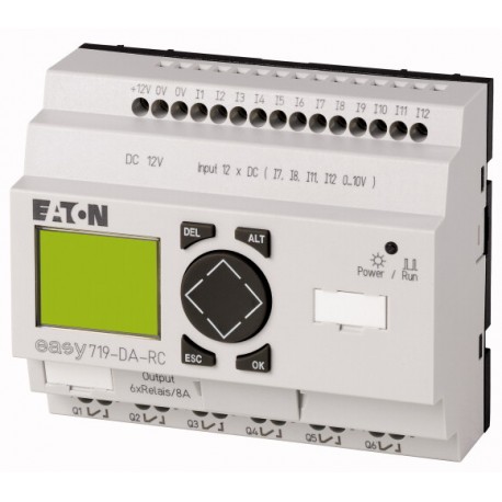 Eaton-moeller EASY719-DA-RC 0004519774 EATON ELECTRIC Control relay, 12 V DC, 12DI(4AI), 6DO relays, display, time,..