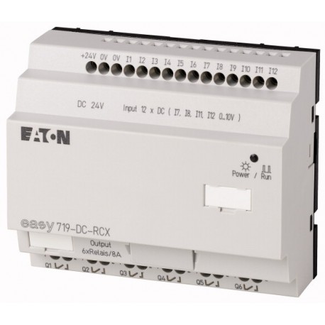 Eaton-moeller EASY719-DC-RCX 0004519777 EATON ELECTRIC Control relay, 24 V DC, 12DI(4AI), 6DO relays, time, expanda..