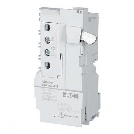 EATON - MOELLER NZM4-XA-230AC-MNS NZM4-XA-230AC-MNS 274138 Y7-274138 EATON ELECTRIC Shunt release, 230VAC, for mesh network, size 4