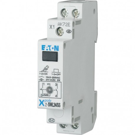 Eaton-moeller Z-SWL24/SS Y7-276304 EATON ELECTRIC LED switching switch, 24AC/DC, 2N/O, 16A, orange, 1UM