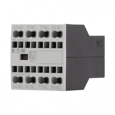 Eaton-moeller DILA-XHIC22 XTCEXFACC22 EATON ELECTRIC Auxiliary contact module, 2N/O+2N/C, surface mounting, spring ..
