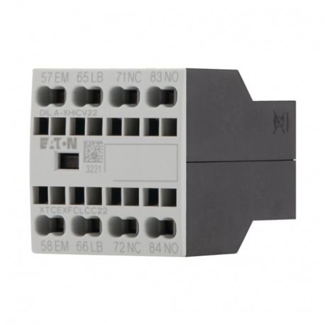 Eaton-moeller DILA-XHICV22 XTCEXFCLCC22 EATON ELECTRIC Auxiliary contact module, 1N/O+1N/O early+1N/C+1N/C late, su..