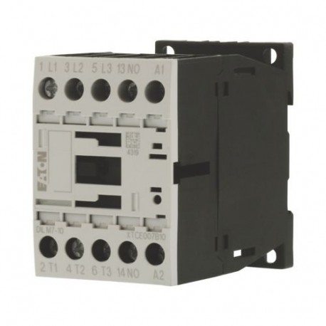 Eaton-moeller DILM7-10(208V60HZ) Y7-276544 EATON ELECTRIC Contactor, 3p+1N/O, 3kW/400V/AC3