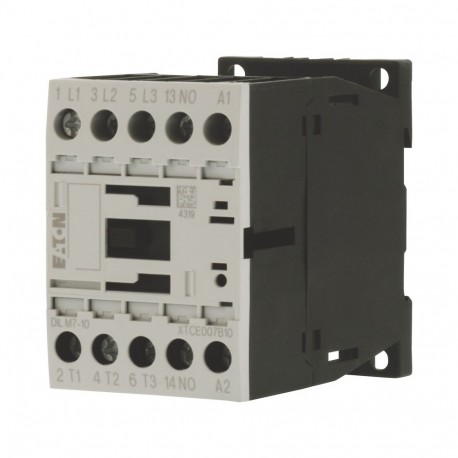 Eaton-moeller DILM7-10(230V50HZ,240V60HZ) Y7-276550 EATON ELECTRIC Contactor, 3p + 1N / O, 3kW / 400V / AC3