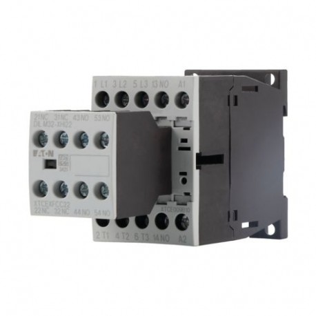Eaton-moeller DILM9-32(230V50/60HZ) Y7-276803 EATON ELECTRIC Contactor, 3p+3N/O+2N/C, 4kW/400V/AC3