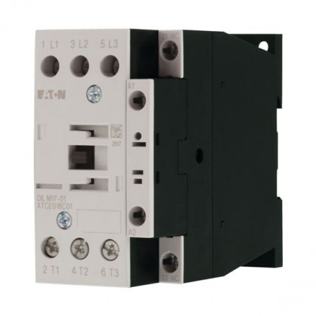 Eaton-moeller DILM17-01(115V60HZ) XTCE018C01CX EATON ELECTRIC Contactor, 3p+1N/C, 7.5kW/400V/AC3