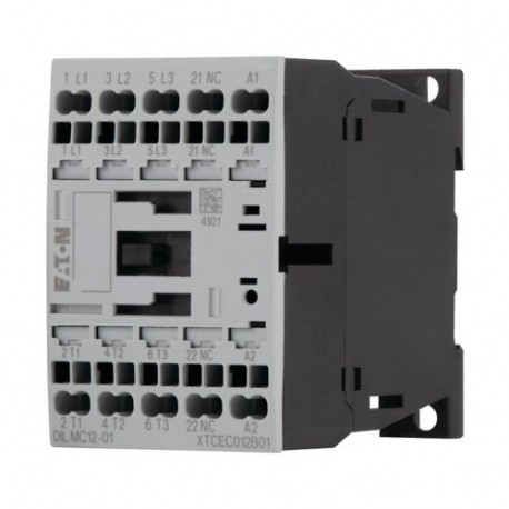 Eaton-moeller DILMC12-01(110VDC) XTCEC012B01E0 EATON ELECTRIC Contactor, 3p+1N/C, 5.5kW/400V/AC3