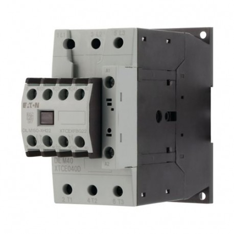 Eaton-moeller DILM40-22(230V50/60HZ) Y7-277806 EATON ELECTRIC Contactor, 3p+2N/O+2N/C, 18.5kW/400V/AC3