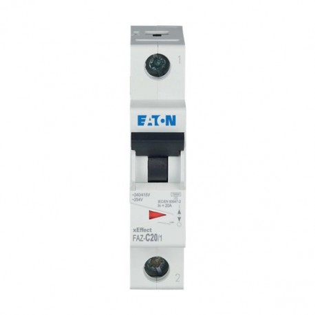 EATON - MOELLER FAZ-C20/1 FAZ-C20/1 278562 Y7-278562 EATON ELECTRIC Over current switch, 20A, 1p, C-Char, AC