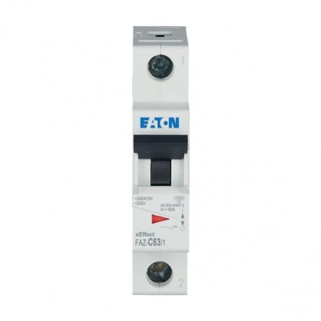 EATON - MOELLER FAZ-C63/1 FAZ-C63/1 278567 Y7-278567 EATON ELECTRIC Over current switch, 63A, 1p, C-Char, AC