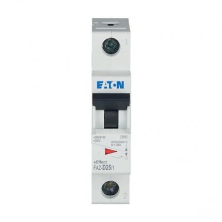EATON - MOELLER FAZ-D25/1 FAZ-D25/1 278586 Y7-278586 EATON ELECTRIC Over current switch, 25A, 1p, D-Char, AC