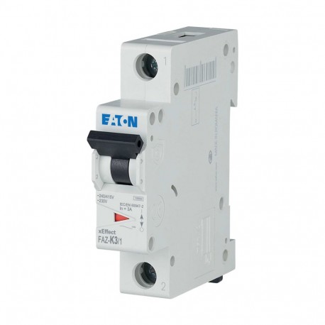 Eaton-moeller FAZ-K3/1 Y7-278593 EATON ELECTRIC Miniature circuit breaker (MCB), 3A, 1p, K-Char, AC