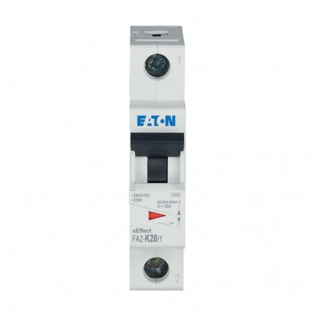 Eaton-moeller FAZ-K20/1 Y7-278600 EATON ELECTRIC Miniature circuit breaker (MCB), 20A, 1p, K-Char, AC