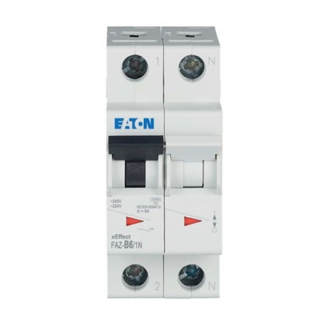 EATON - MOELLER FAZ-B6/1N FAZ-B6/1N 278642 Y7-278642 EATON ELECTRIC Miniature circuit breaker (MCB), 6A, 1Np, B-Char, AC