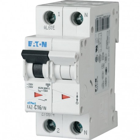 Eaton-moeller FAZ-K6/1N Y7-278708 EATON ELECTRIC Miniature circuit breaker (MCB), 6A, 1pole+N, type K characteristic