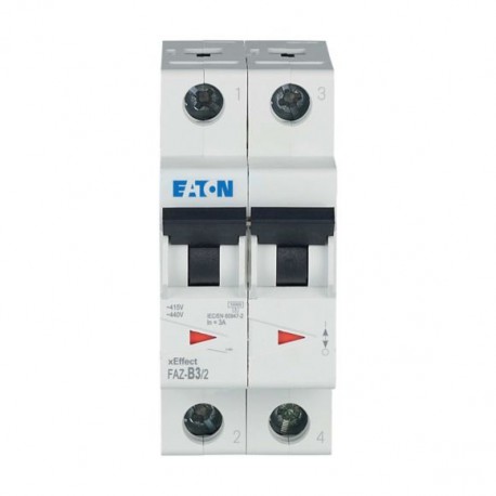 Eaton-moeller FAZ-B3/2 Y7-278724 EATON ELECTRIC Miniature circuit breaker (MCB), 3A, 2p, type B characteristic