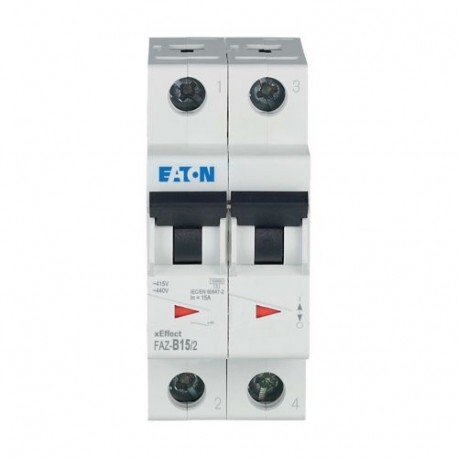 Eaton-moeller FAZ-B15/2 Y7-278733 EATON ELECTRIC Miniature circuit breaker (MCB), 15A, 2p, B-Char, AC
