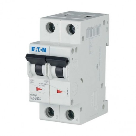 Eaton-moeller FAZ-B63/2 Y7-278740 EATON ELECTRIC Miniature circuit breaker (MCB), 63A, 2p, B-Char, AC