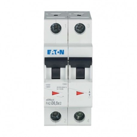 Eaton-moeller FAZ-D0,5/2 Y7-278767 EATON ELECTRIC Miniature circuit breaker (MCB), 0.5A, 2p, type D characteristic
