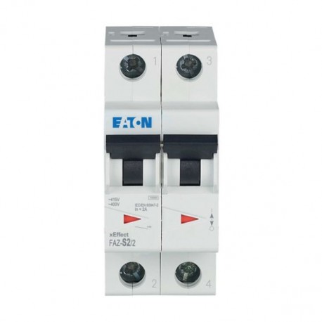 EATON - MOELLER FAZ-S2/2 FAZ-S2/2 278806 Y7-278806 EATON ELECTRIC Miniature circuit breaker (MCB), 2A, 2p, S-Char, AC