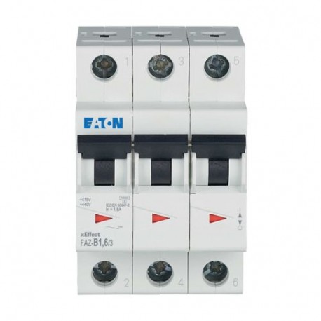 Eaton-moeller FAZ-B1,6/3 Y7-278834 EATON ELECTRIC Miniature circuit breaker (MCB), 1.6A, 3p, type B characteristic