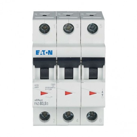 Eaton-moeller FAZ-B3,5/3 Y7-278838 EATON ELECTRIC Miniature circuit breaker (MCB), 3.5A, 3p, type B characteristic