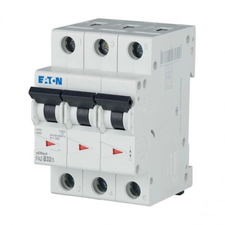 Eaton-moeller FAZ-B32/3 Y7-278850 EATON ELECTRIC Miniature circuit breaker (MCB), 32A, 3p, B-Char, AC