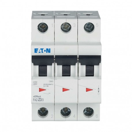 Eaton-moeller FAZ-Z3/3 Y7-278922 EATON ELECTRIC Miniature circuit breaker (MCB), 3A, 3p, Z-Char, AC