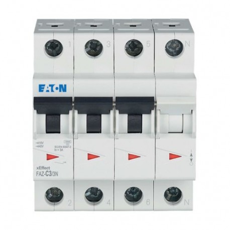 Eaton-moeller FAZ-C3/3N Y7-278965 EATON ELECTRIC Over current switch, 3A, 3Np, C-Char, AC