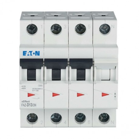 Eaton-moeller FAZ-D13/3N Y7-278996 EATON ELECTRIC Miniature circuit breaker (MCB), 13A, 3Np, D-Char, AC