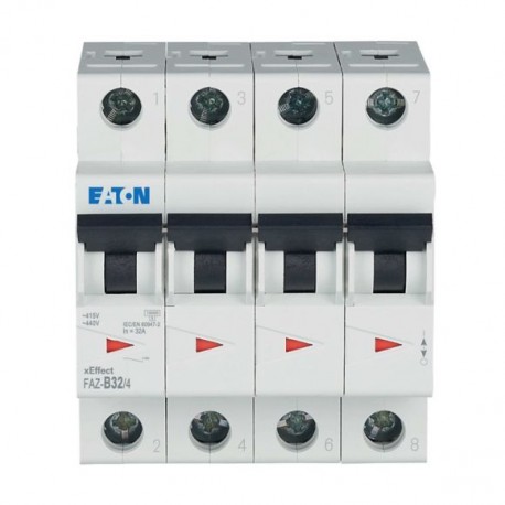 Eaton-moeller FAZ-B32/4 Y7-279038 EATON ELECTRIC Miniature circuit breaker (MCB), 32A, 4p, B-Char, AC