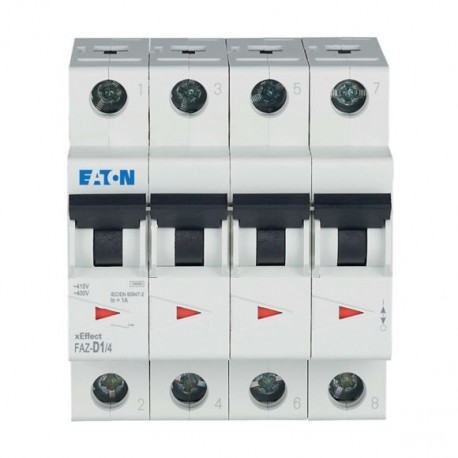 Eaton-moeller FAZ-D1/4 Y7-279069 EATON ELECTRIC Miniature circuit breaker (MCB), 1A, 4p, type D characteristic