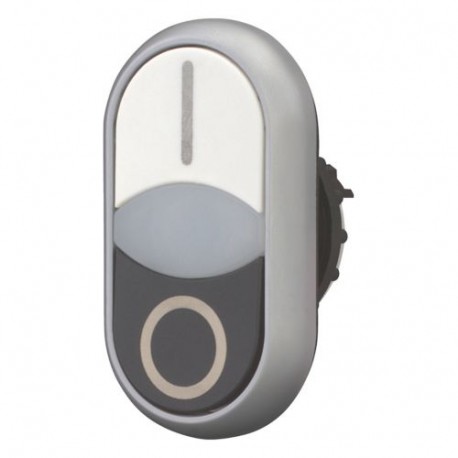 EATON - MOELLER M22-DDLF-WS-X1/X0 M22-DDLF-WS-X1/X0 284816 Y7-284816 EATON ELECTRIC Double actuator pushbutton, +indicator light, flush, white..
