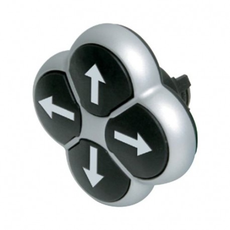 Eaton-moeller M22-DI4-S-X7 Y7-286338 EATON ELECTRIC 4-way pushbutton, black arrows, interlocked, silver
