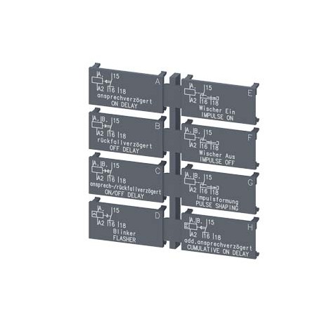 SIEMENS 3RP2901-0A 3RP2901-0A SIEMENS Set of labels for multifunction device, 1 CO Set of labels (1 unit) with 8 functions