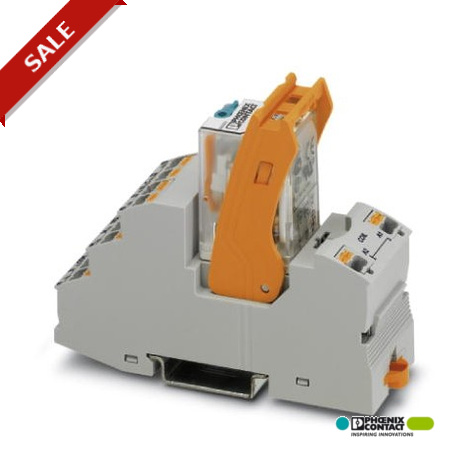 Phoenix contact RIF-2-RPT-LV-230AC/2X21 Pre-assembled relay module with push-in connection, consisti..