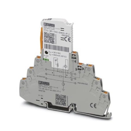 Phoenix contact TTC-6P-1X2-F-M-24DC-PT-I Surge protection, consisting of protective plug and base el..