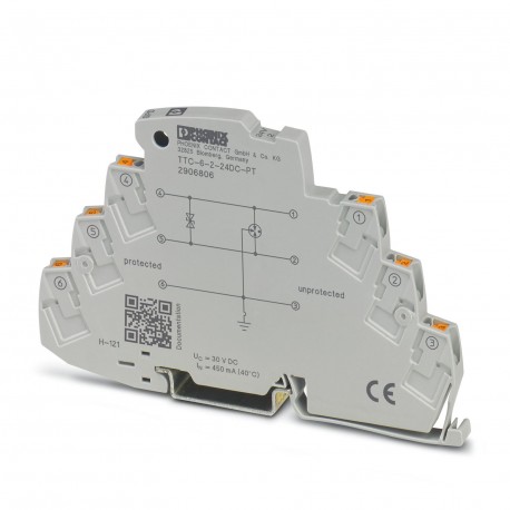 Phoenix contact TTC-6-2-24DC-PT Surge protection for resistance-dependent measuring signals.