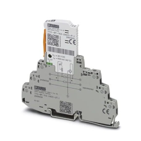 Phoenix contact TTC-6P-1X2-24DC-UT-I Surge protection, consisting of protective plug and base elemen..
