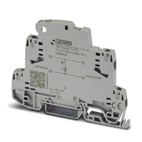 Phoenix contact TTC-6-TVSD-D-48DC-UT-I Fine surge protection with integrated status indicator for a ..
