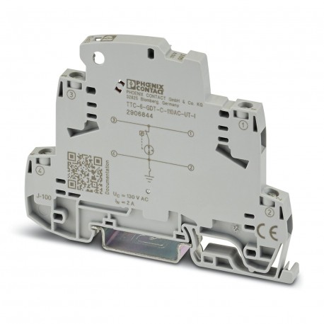 Phoenix contact TTC-6-GDT-C-110AC-UT-I Coarse surge protection with integrated status indicator for ..
