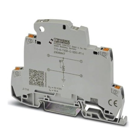 Phoenix contact TTC-6-TVSD-C-12DC-PT-I Fine surge protection with integrated status indicator for a ..