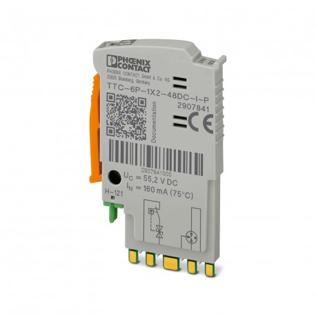 Phoenix contact TTC-6P-1X2-48DC-I-P Surge protection plug with integrated status indicator on the mo..
