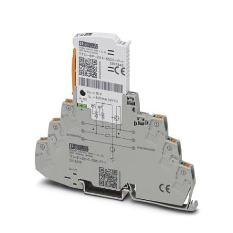 Phoenix contact TTC-6P-2X1-F-12DC-PT-I Surge protection, consisting of protective plug and base elem..