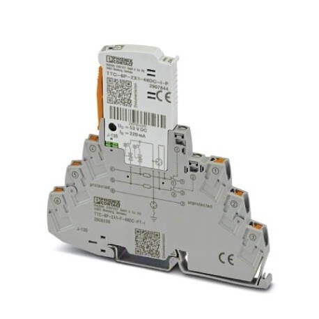 Phoenix contact TTC-6P-2X1-F-48DC-PT-I Surge protection, consisting of protective plug and base elem..