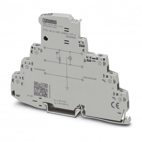 Phoenix contact TTC-6-2-HC-24DC-UT-I Устройство защиты от перенапряжений со встроенным индикатором с..