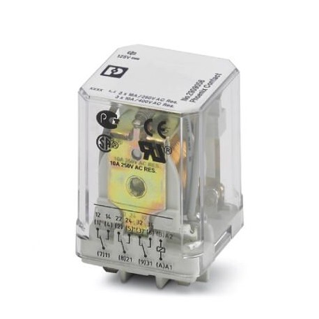 Phoenix contact REL-PR3-125DC/3X21 Plug-in high-power relay with power contacts, 3 changeover contac..